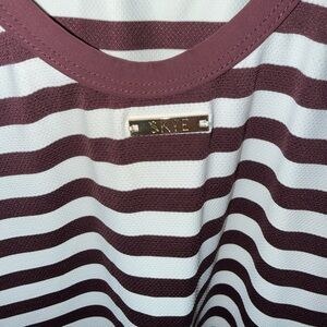 Skye Swimwear Maroon and White Striped Coverup